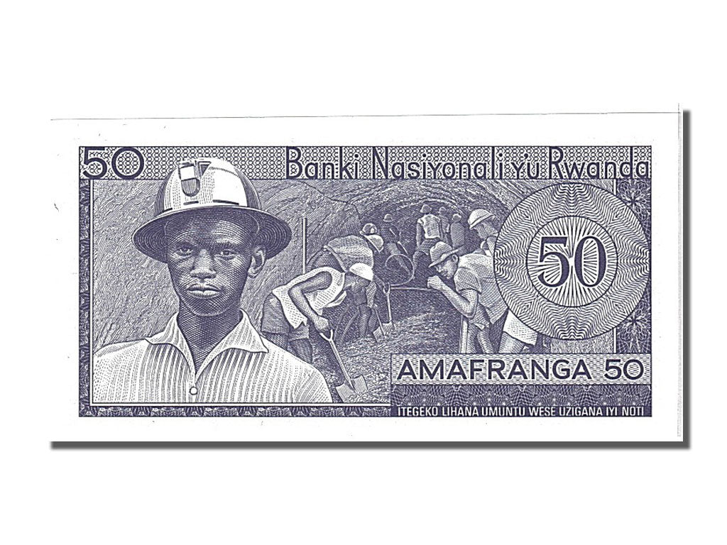 bankovka, 
  
  Rwanda, 
  
  50 frankov