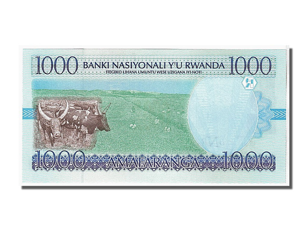 bankovka, 
  
  Rwanda, 
  
  1000 frankov