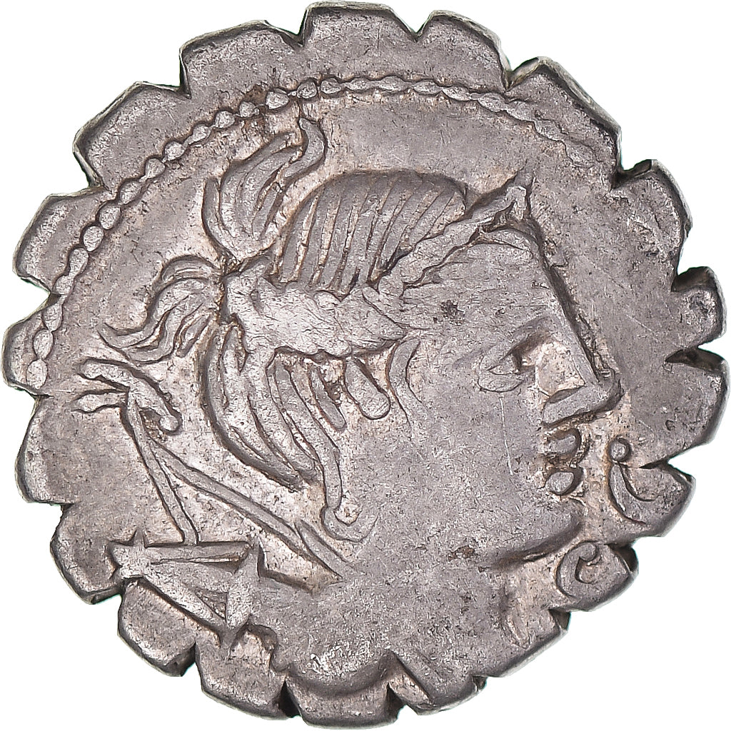 minca, 
  
  Ti. Claudius Ti. f. Ap. n. Nero, 
  
  Denár Serratus