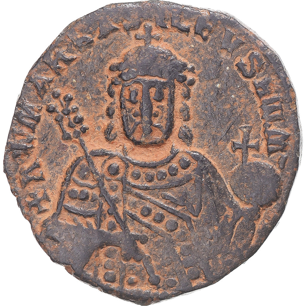 minca, 
  
  Konštantín VII s Romanom I. 
  
  Follis