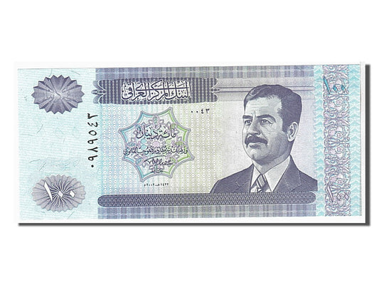 bankovka, 
  
  Irak, 
  
  100 dinárov