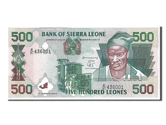 bankovka, 
  
  Sierra Leone, 
  
  500 Leonov