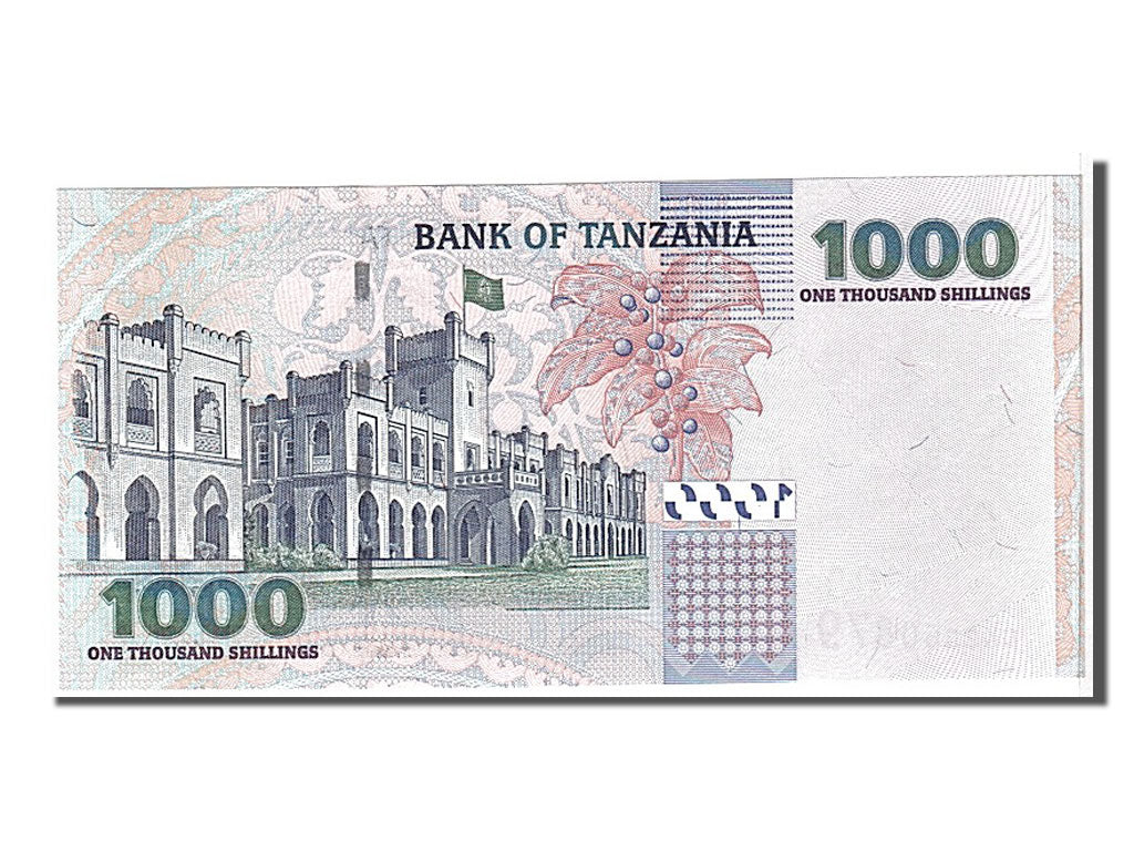 bankovka, 
  
  Tanzánia, 
  
  1000 šilingov