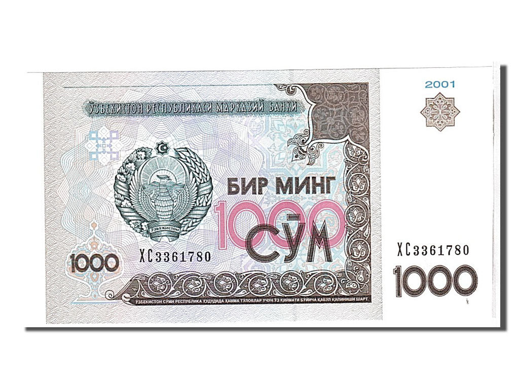 bankovka, 
  
  Uzbekistan, 
  
  Suma 1000