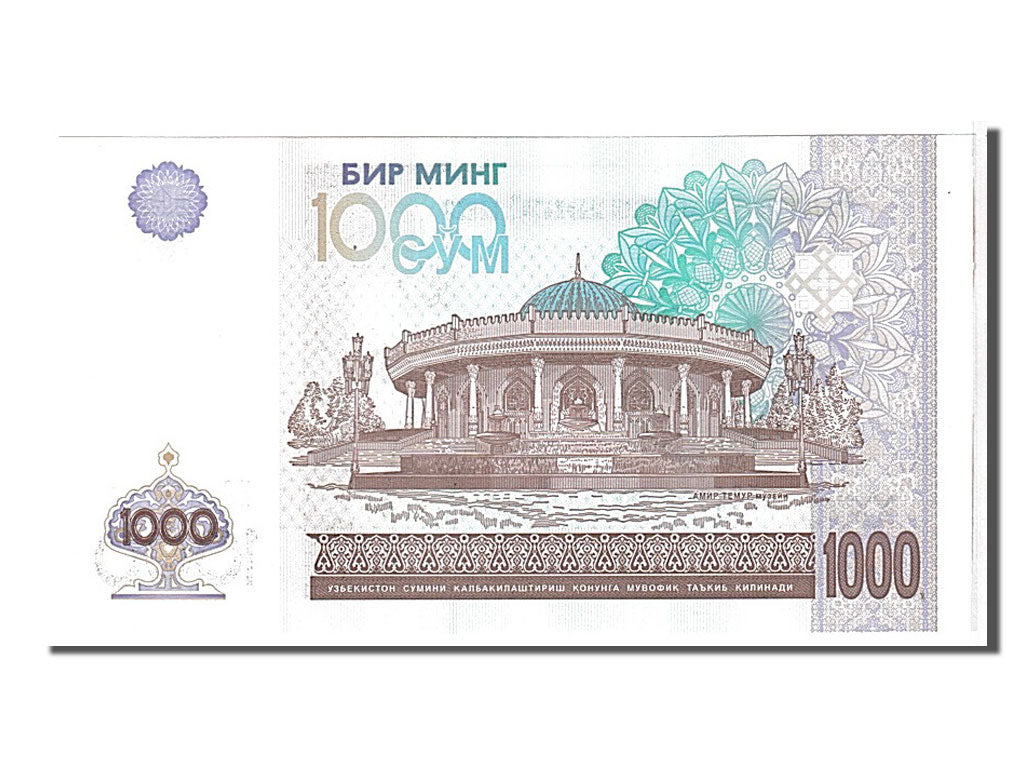 bankovka, 
  
  Uzbekistan, 
  
  Suma 1000