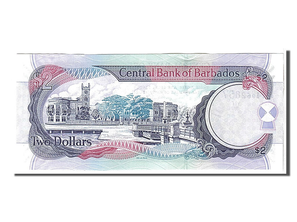 bankovka, 
  
  Barbados, 
  
  2 doláre