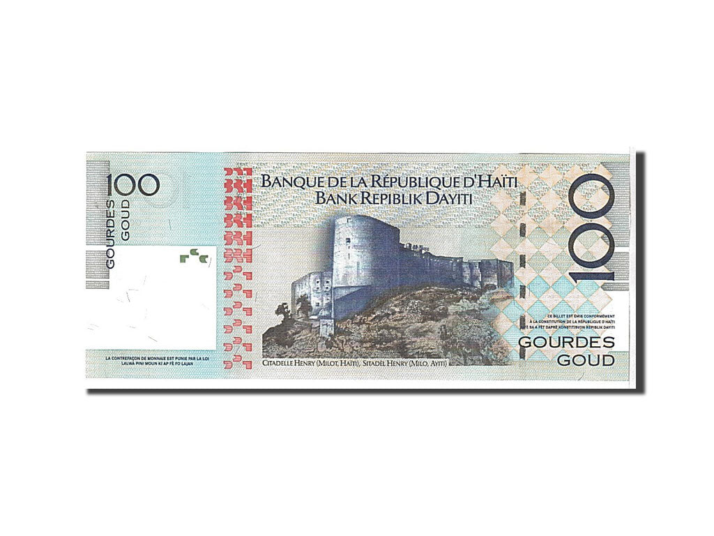 bankovka, 
  
  Haiti, 
  
  100 Gourdes