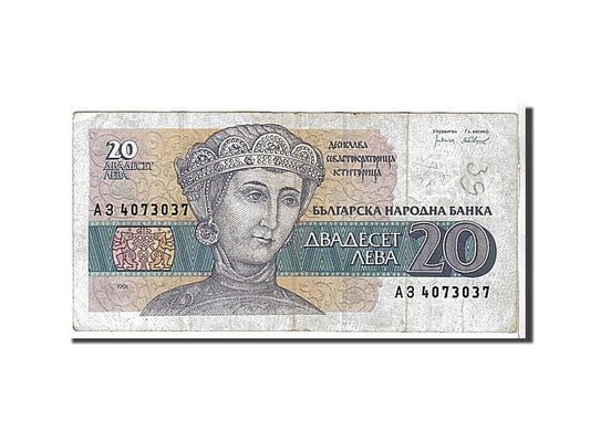 bankovka, 
  
  Bulharsko, 
  
  20 Leva