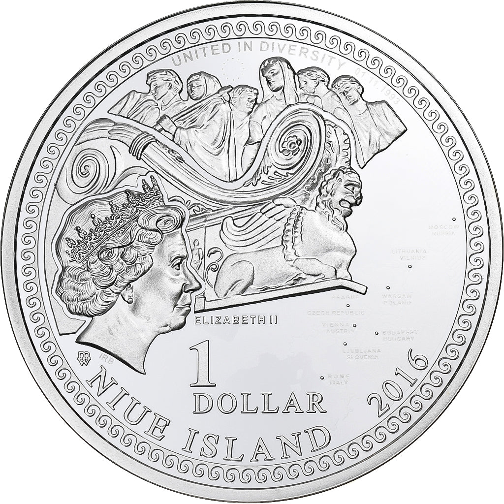 Niue, 
  
  Európa, 
  
  1 dolár