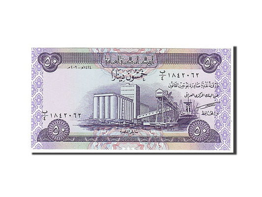 bankovka, 
  
  Irak, 
  
  50 dinárov