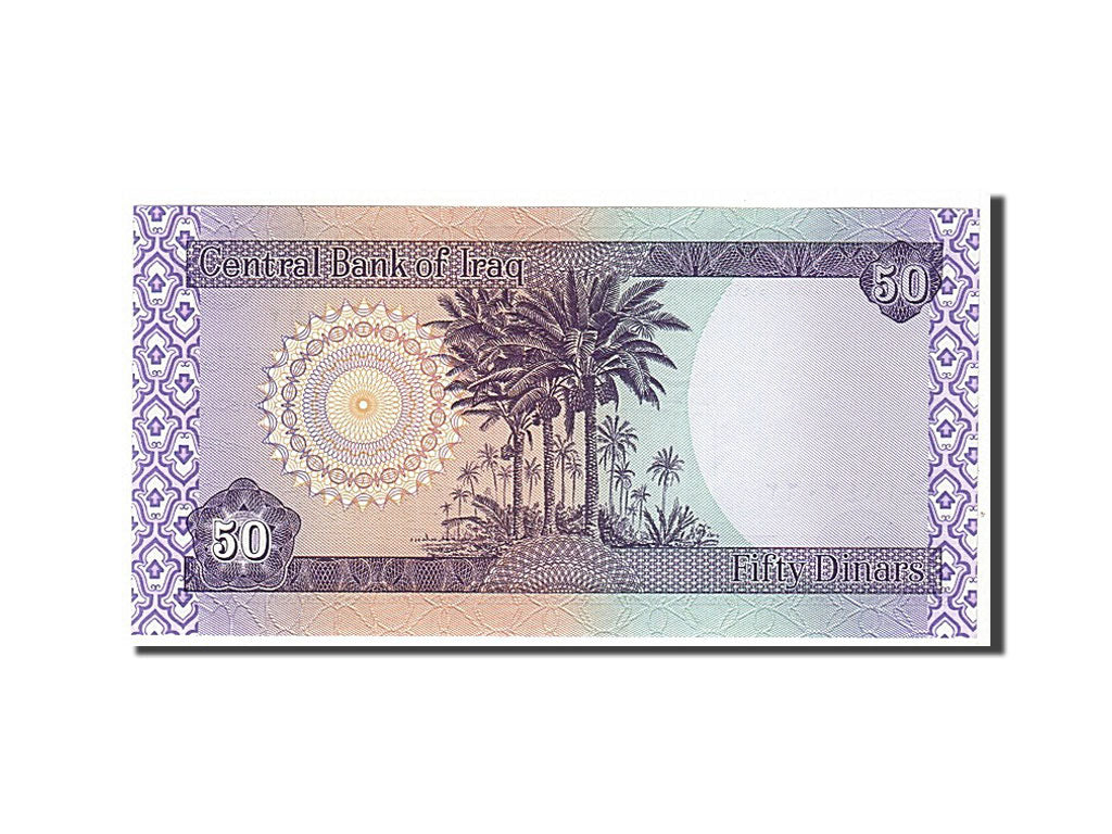 bankovka, 
  
  Irak, 
  
  50 dinárov