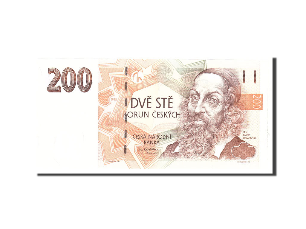 bankovka, 
  
  Česká republika, 
  
  200 korún