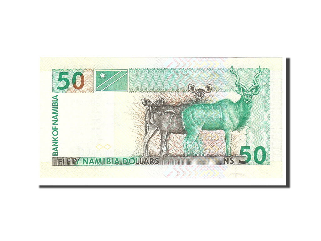 bankovka, 
  
  Namíbia, 
  
  50 namíbijských dolárov