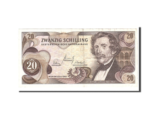 bankovka, 
  
  Rakúsko, 
  
  20 Schilling