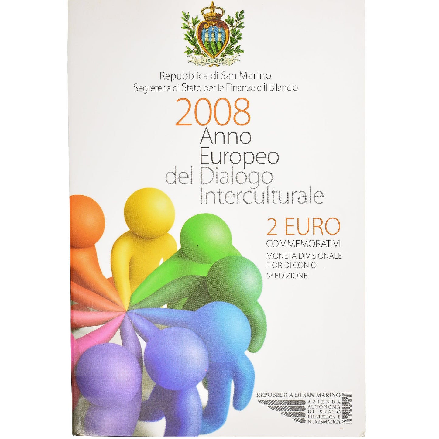 San Marino, 
  
  2 eurá, 
  
  2008