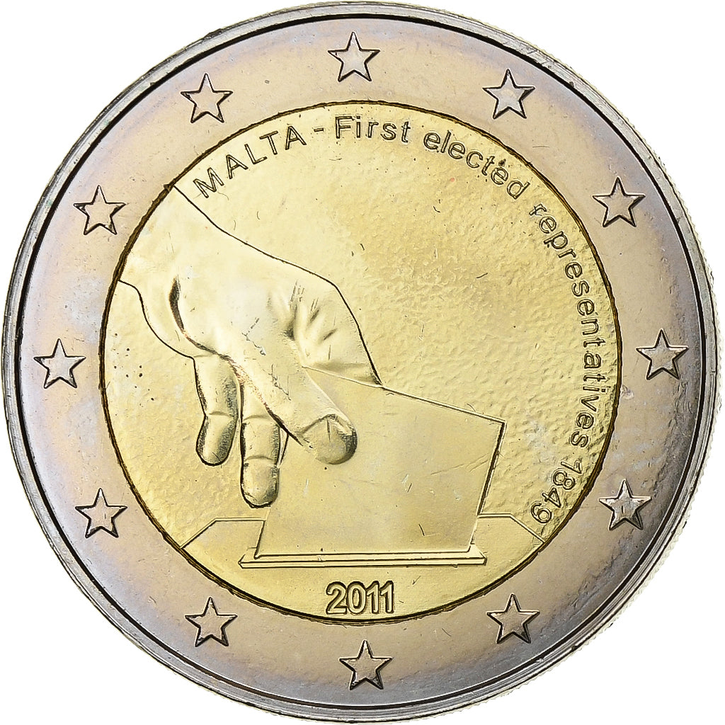 malta, 
  
  2 eurá, 
  
  2011