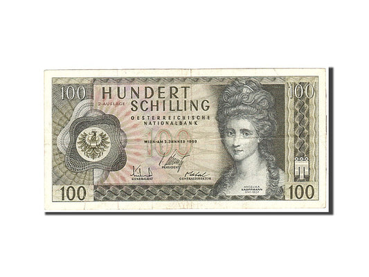 bankovka, 
  
  Rakúsko, 
  
  100 šilingov