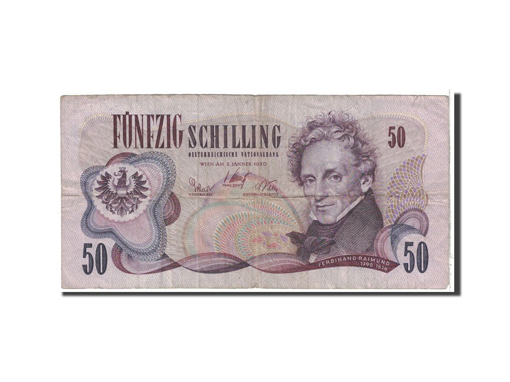 bankovka, 
  
  Rakúsko, 
  
  50 Schilling