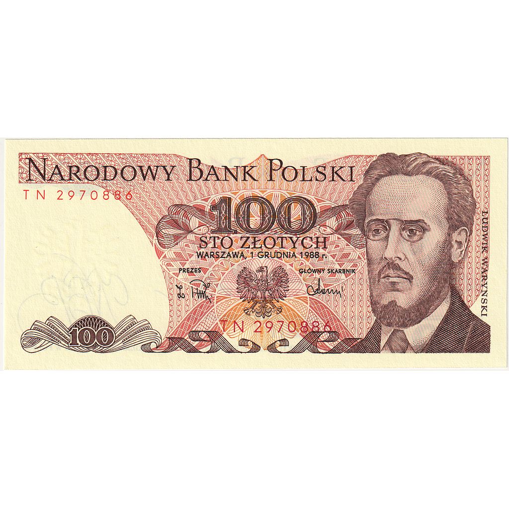 bankovka, 
  
  Poľsko, 
  
  100 zlotých