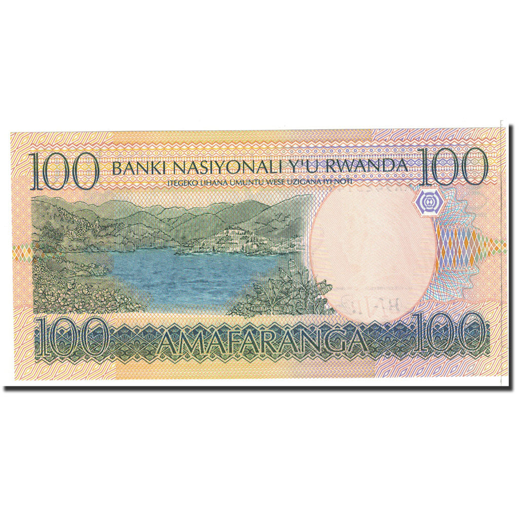 bankovka, 
  
  Rwanda, 
  
  100 frankov