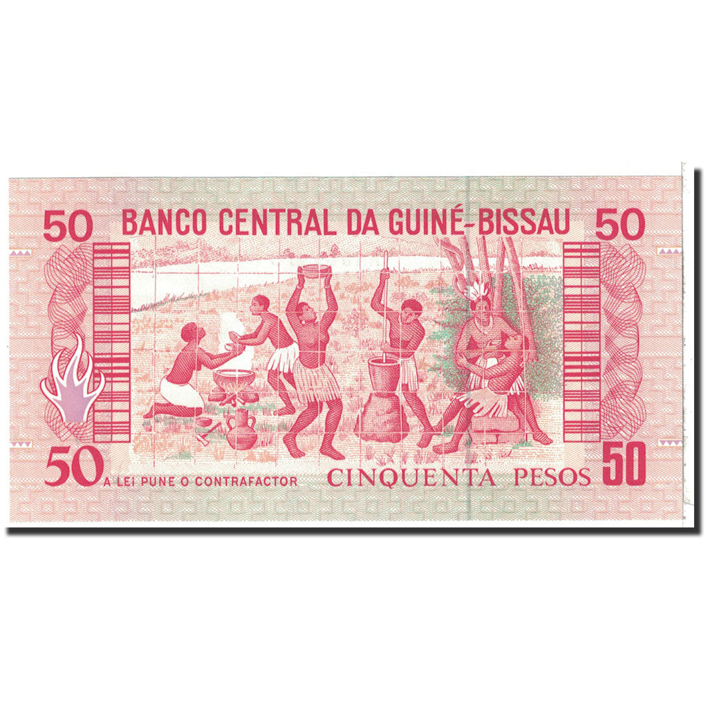 bankovka, 
  
  Guinea-Bissau, 
  
  50 pesos