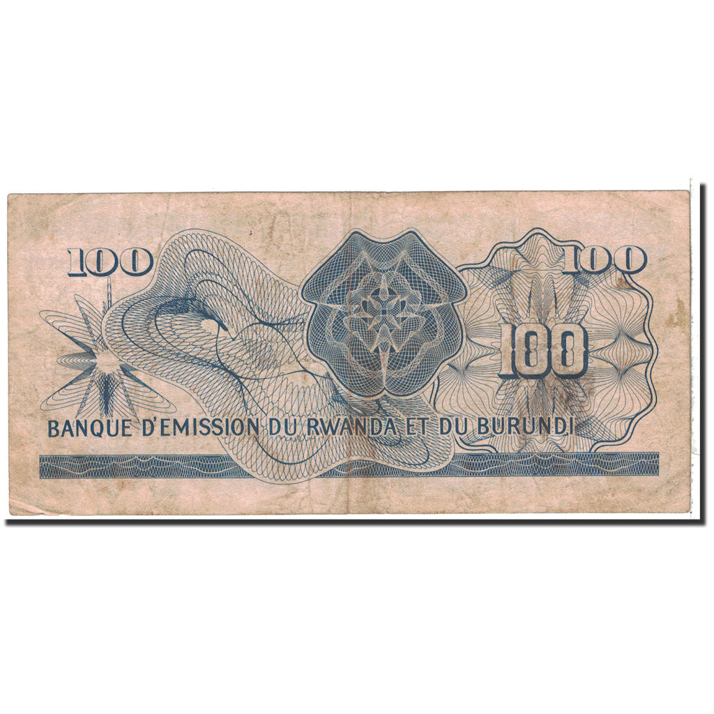 bankovka, 
  
  Rwanda-Burundi, 
  
  100 frankov