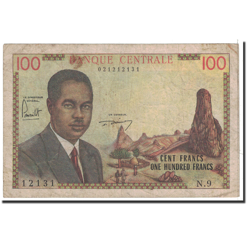 bankovka, 
  
  Kamerun, 
  
  100 frankov