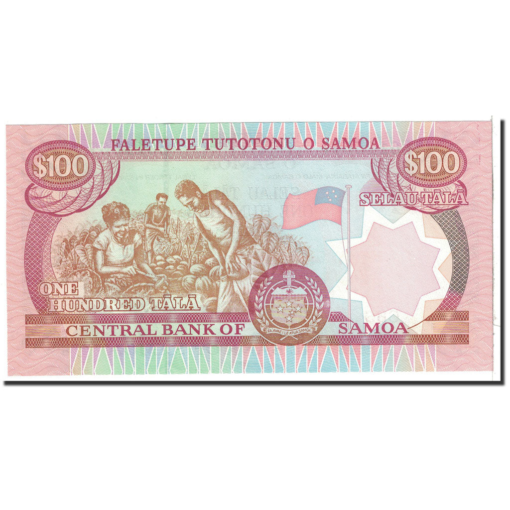 bankovka, 
  
  západná Samoa, 
  
  100 Tala