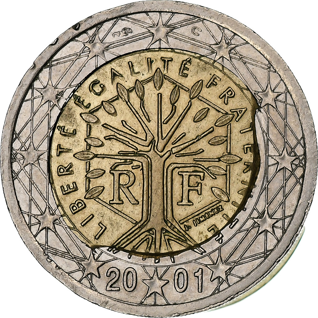 Francúzsko, 
  
  2 eurá, 
  
  2001