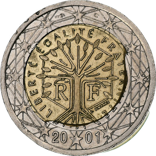 Francúzsko, 
  
  2 eurá, 
  
  2001