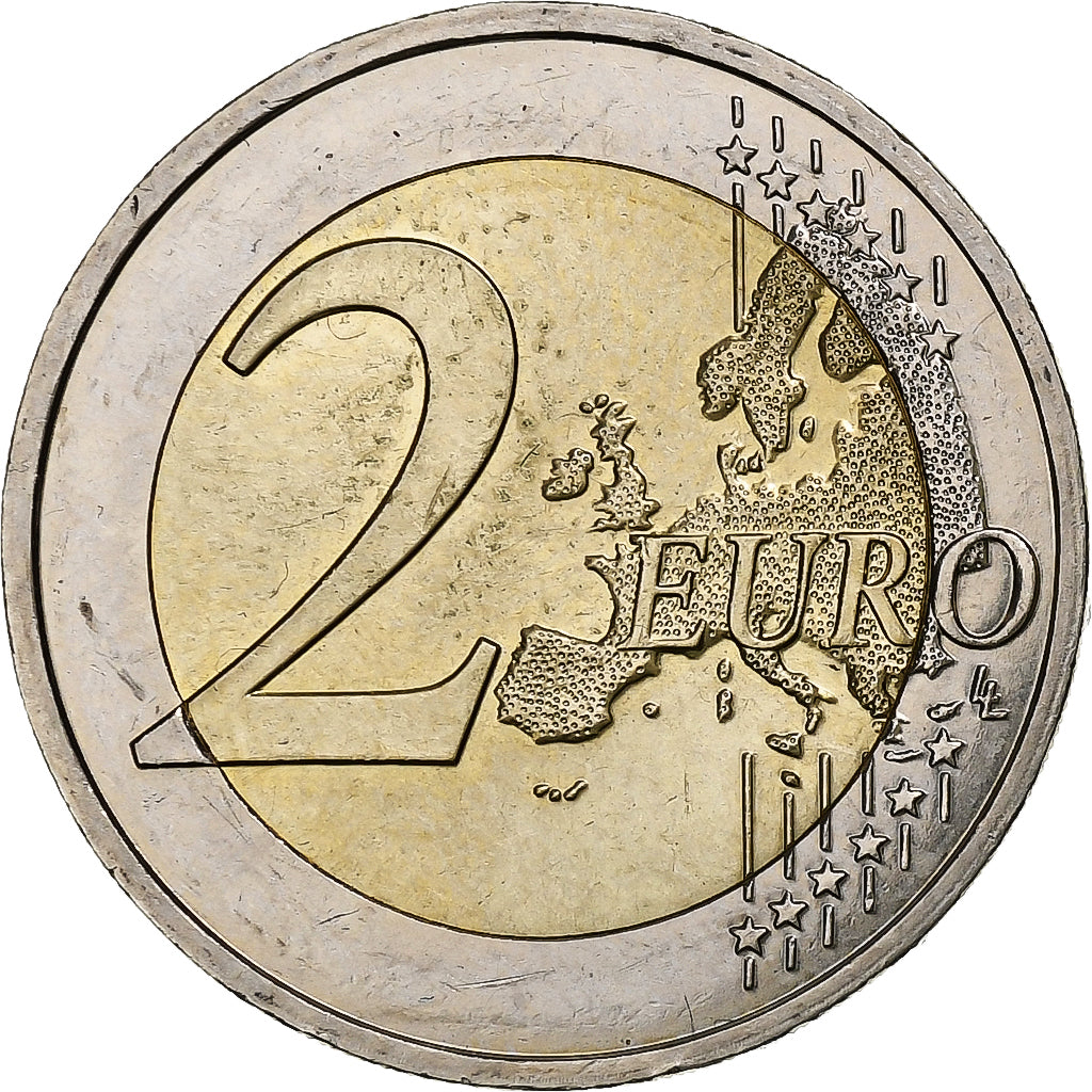 Francúzsko, 
  
  2 eurá, 
  
  Ružová stuha