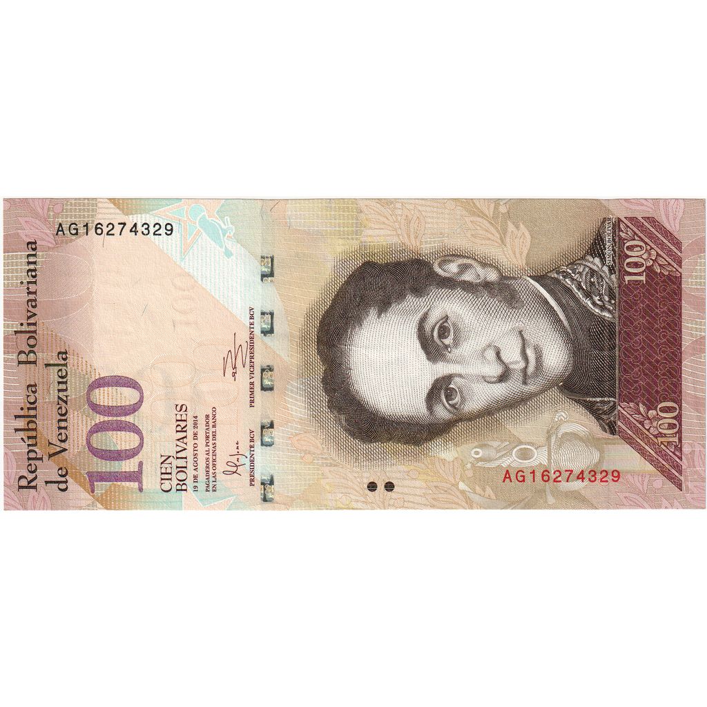 Venezuela, 
  
  100 Bolivarov, 
  
  2014