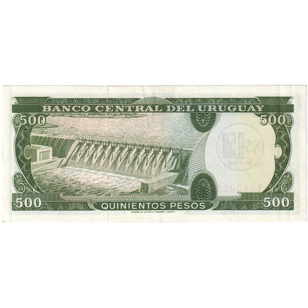 Uruguaj, 
  
  0,50 nuevo peso na 500 pesos, 
  
  Nedatované (1975)