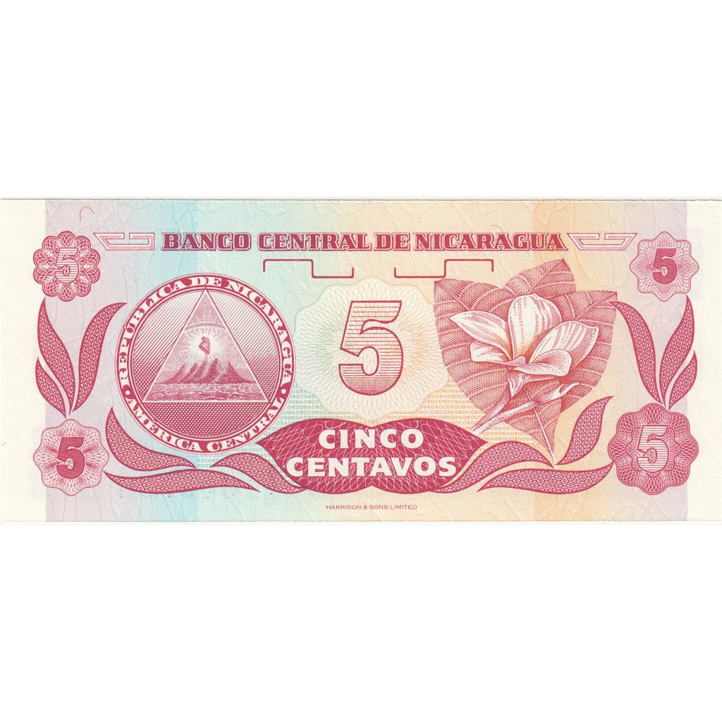 Nikaragua, 
  
  5 Centavos, 
  
  Nedatované (1991)