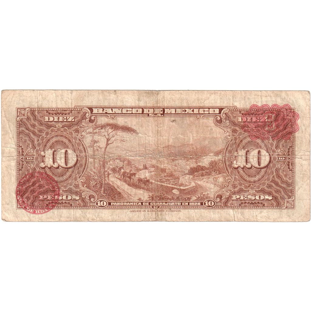 Mexiko, 
  
  10 pesos, 
  
  1953