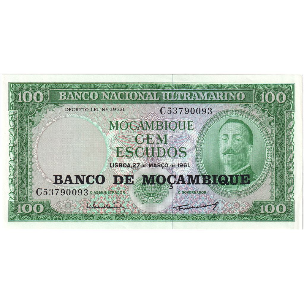 Mozambik, 
  
  100 Escudos, 
  
  1961