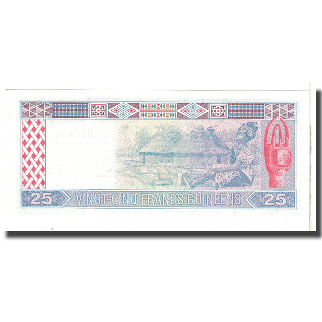 bankovka, 
  
  Guinea, 
  
  25 frankov