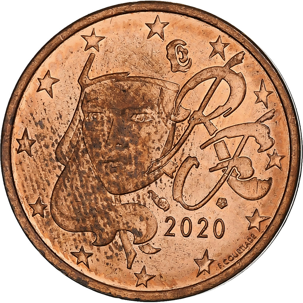 Francúzsko, 
  
  2 euro centy, 
  
  2020