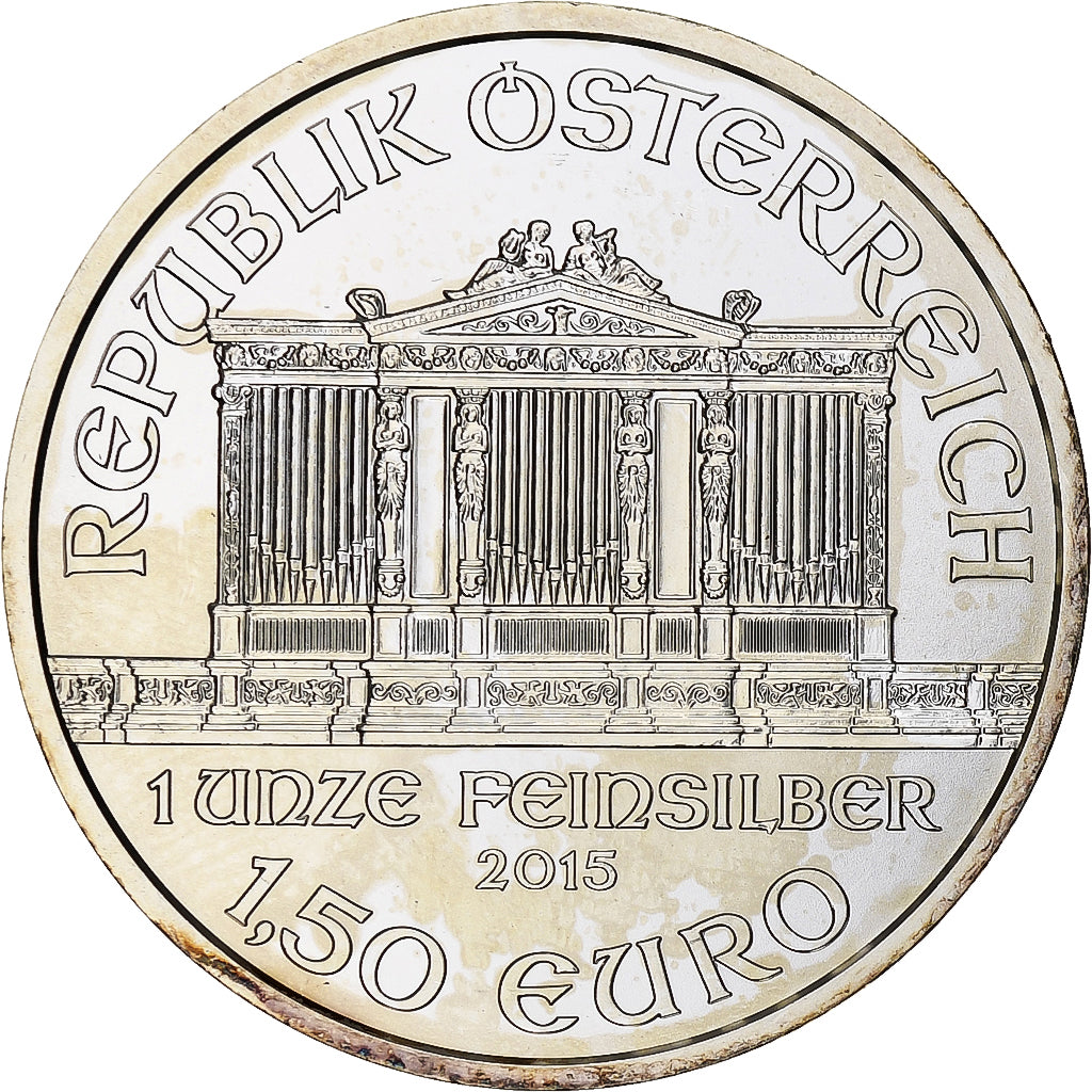 Rakúsko, 
  
  1-1/2 eura / 1 oz, 
  
  filharmonický orchester