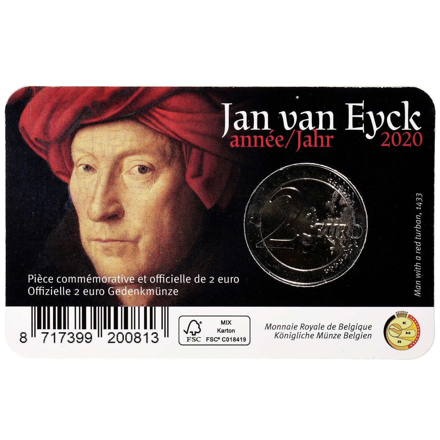 Belgicko, 
  
  2 eurá, 
  
  Ján Van Eyck