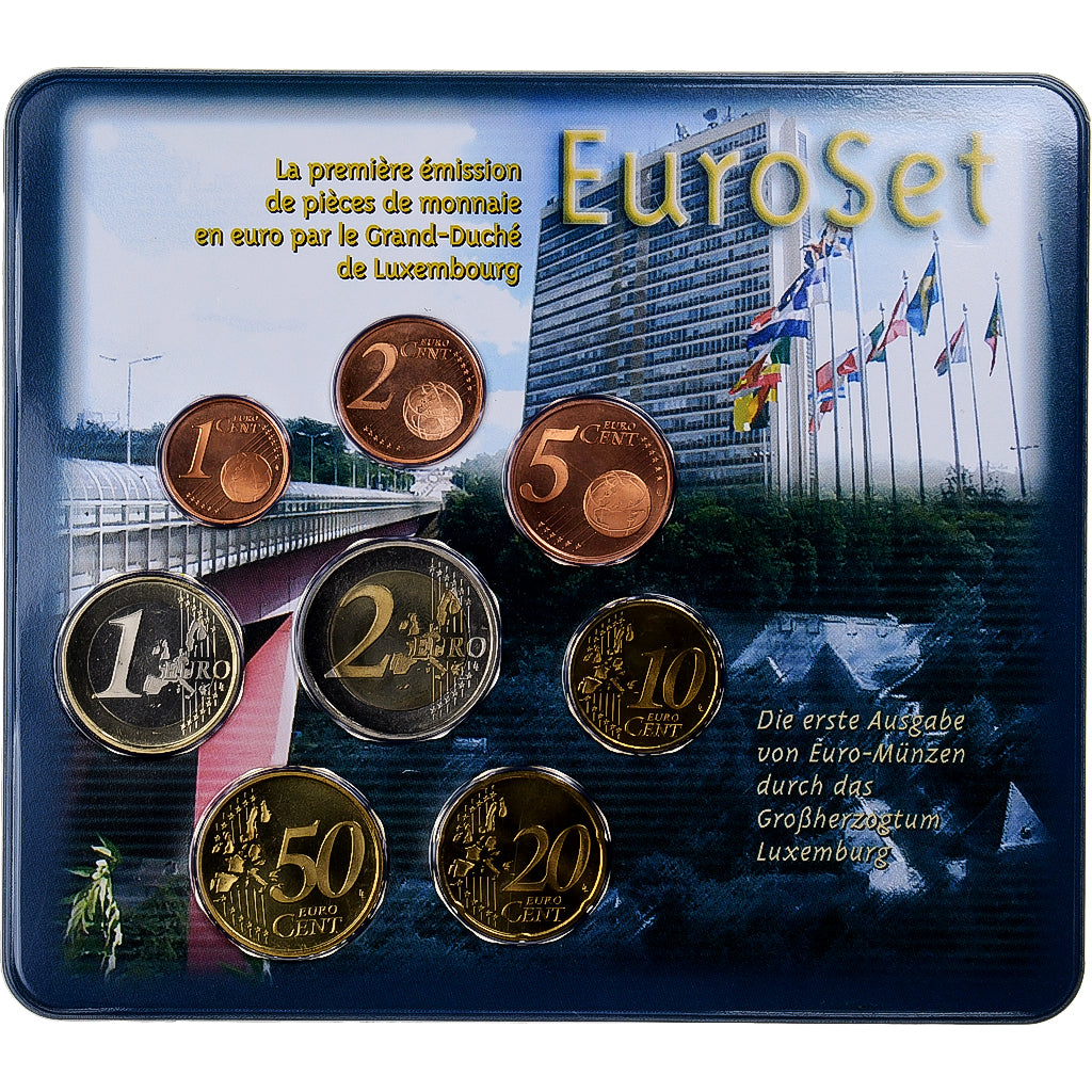 Luxembursko, 
  
  Set 1 ct. - 2 eurá, 
  
  Mincová karta.FDC