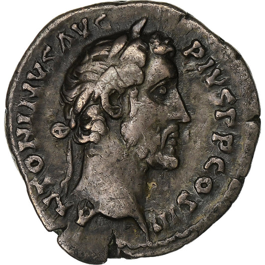 Antoninus Pius, 
  
  denár, 
  
  140-143