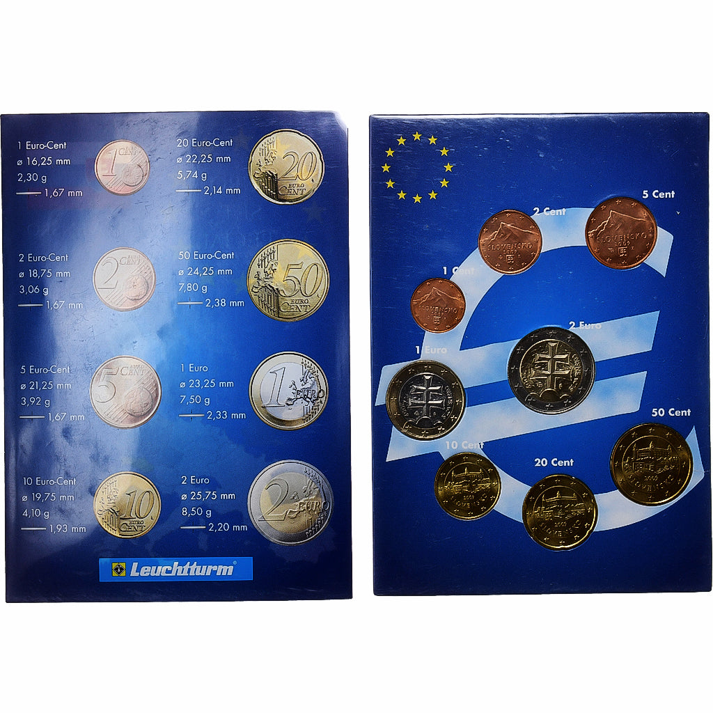 Slovensko, 
  
  Set 1 ct. - 2 eurá, 
  
  2002