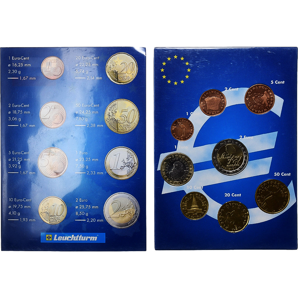 Slovinsko, 
  
  Set 1 ct. - 2 eurá, 
  
  2002