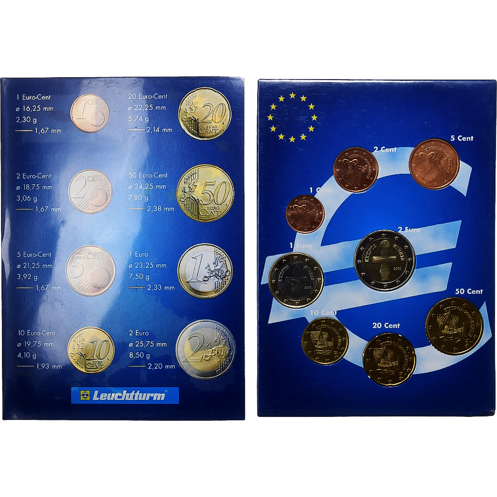 Cyprus, 
  
  Set 1 ct. - 2 eurá, 
  
  2002