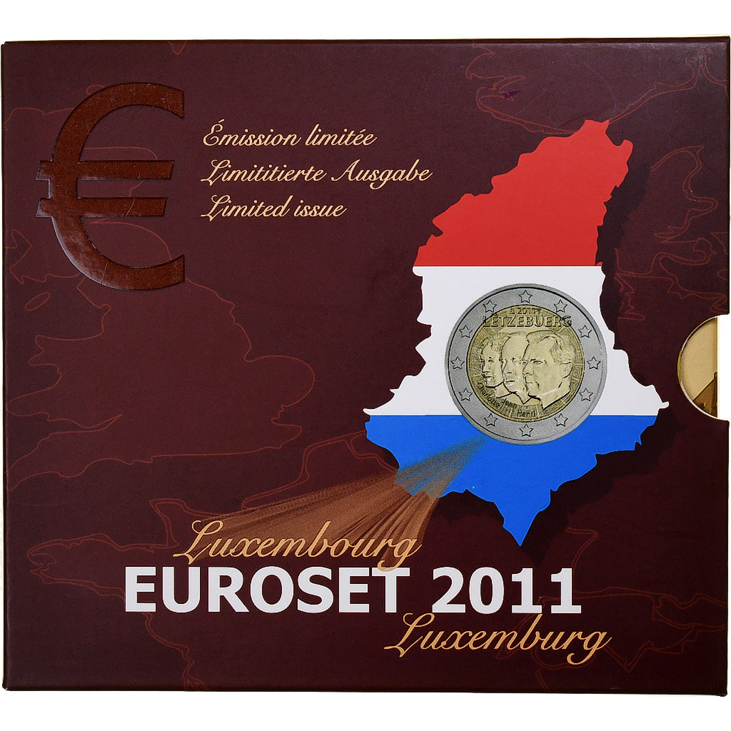 Luxembursko, 
  
  1 cent až 2 eurá, 
  
  BU