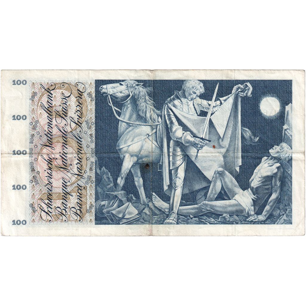 Švajčiarsko, 
  
  100 Franken, 
  
  1967-06-30