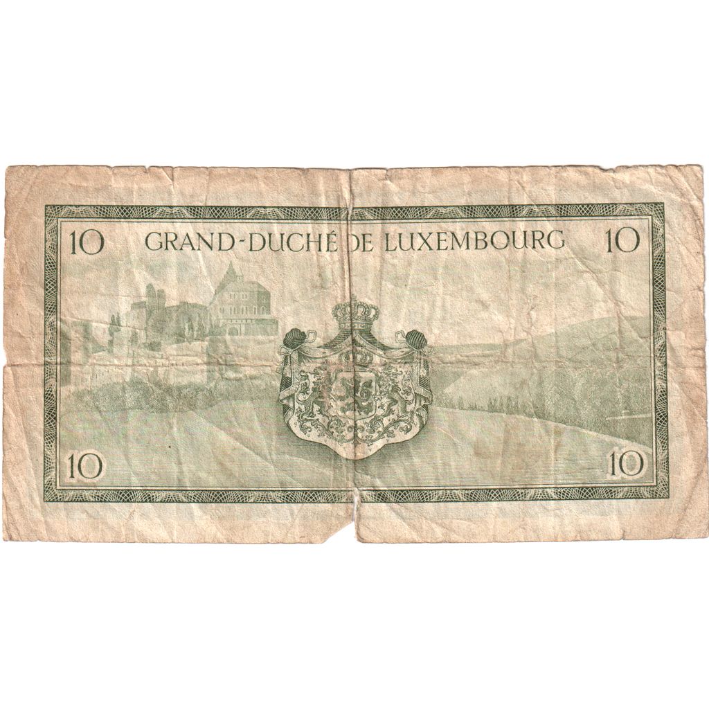 Luxembursko, 
  
  10 frankov, 
  
  VF(20-25)