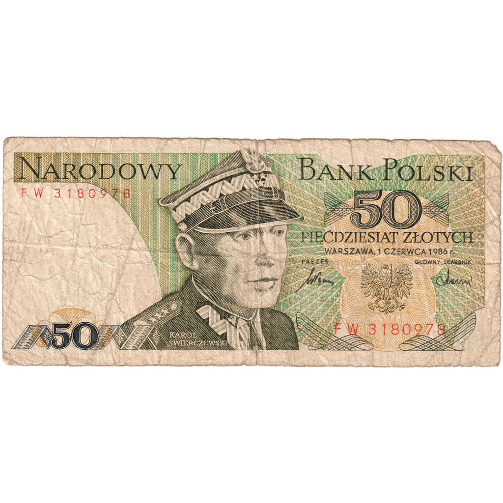 Poľsko, 
  
  50 zlotých, 
  
  1986-06-01