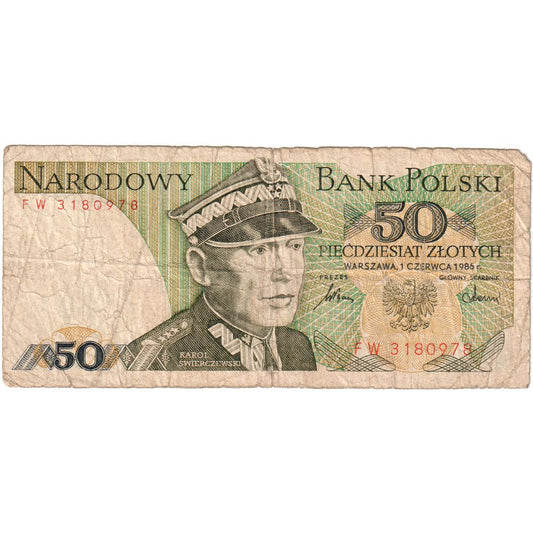 Poľsko, 
  
  50 zlotých, 
  
  1986-06-01